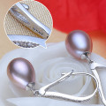 Latest Design of Natural Freshwater Pearl Earrings 8-9mm Drop High Quality Classic Pearl Earring